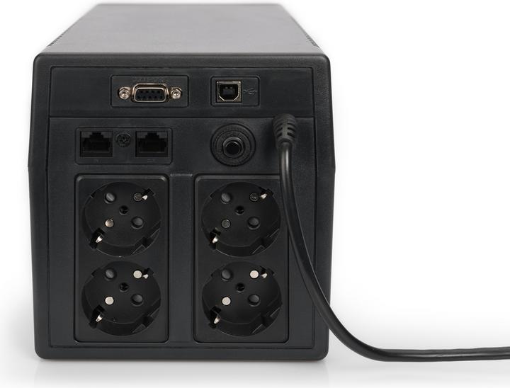 Produktbild Digitus Line Interactive USV 2000VA/1200W schwarz mit LCD 4xSchuko RJ11/RJ45 1xRS232 1xUSB AVR H205xB397x... (2000 VA, 1200 W, Line-Interaktiv USV)