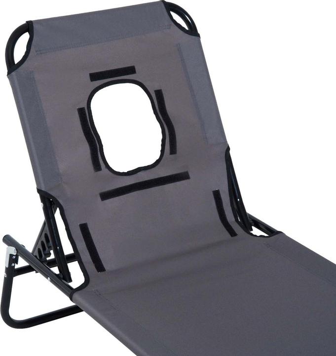 Image du produit Outsunny Chaise longue de jardin avec ouverture faciale (190 cm)