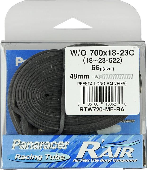 Actual product image Panaracer R'AIR 700x18/23c Butyl Presta 48mm (Presta (SV), 28", 48 mm)
