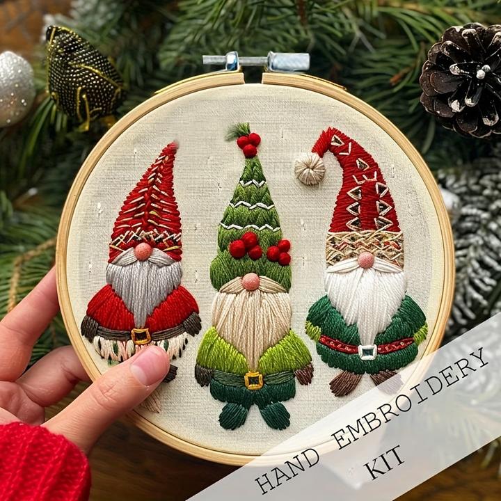 Immagine prodotto Activity Board Kit di ricamo a mano natalizio per principianti, confezione di materiale per il fai da te