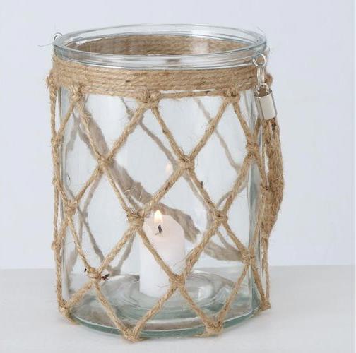 Actual product image Boltze Home Lantern Catch 17.5 cm, glass / jute (1 x)