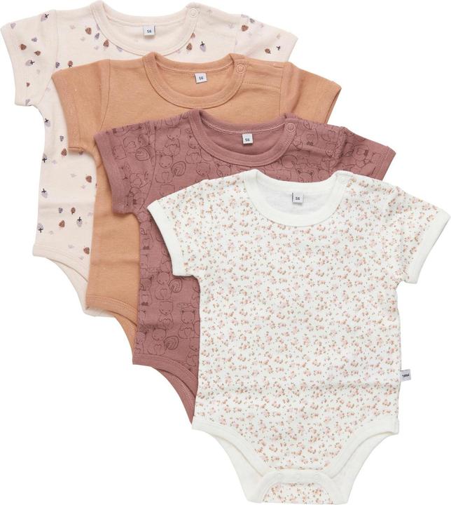 Produktbild Pippi Kurzarm-Body 4er Set Burlwood Gr. 80 (80)