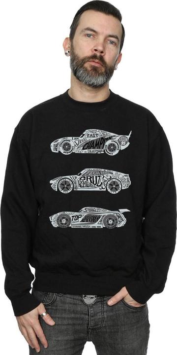 Immagine prodotto Disney Cars Text Racers Felpa Uomo (XXL)