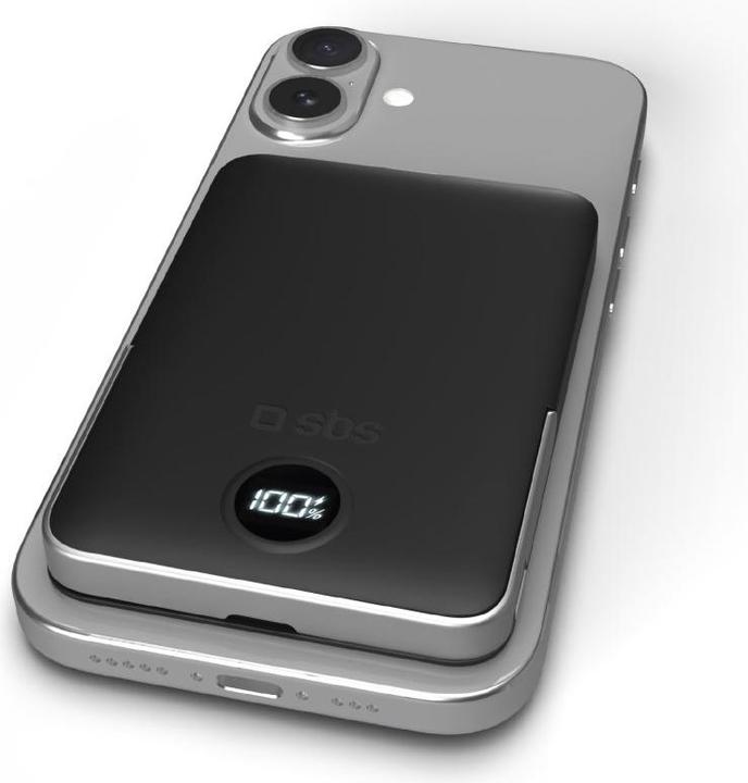 Produktbild SBS Powerbank mit 5.000 mAh, kabelloses Laden und integriertem Standfuss (5000 mAh, 20 W)