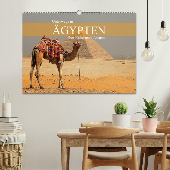 Actual product image Unterwegs in gypten - ber Kairo nach Assuan (Wandkalender 2025 DIN A2 quer), Monatskal (A2, German)