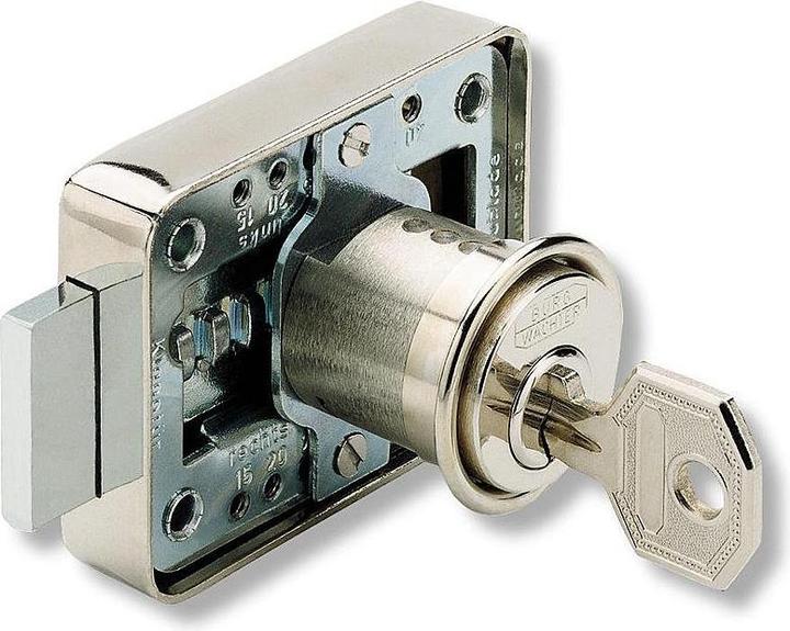 Actual product image Burg Wächter MZ 23 cylindrical box lock, various sp., L 25 mm, polished brass