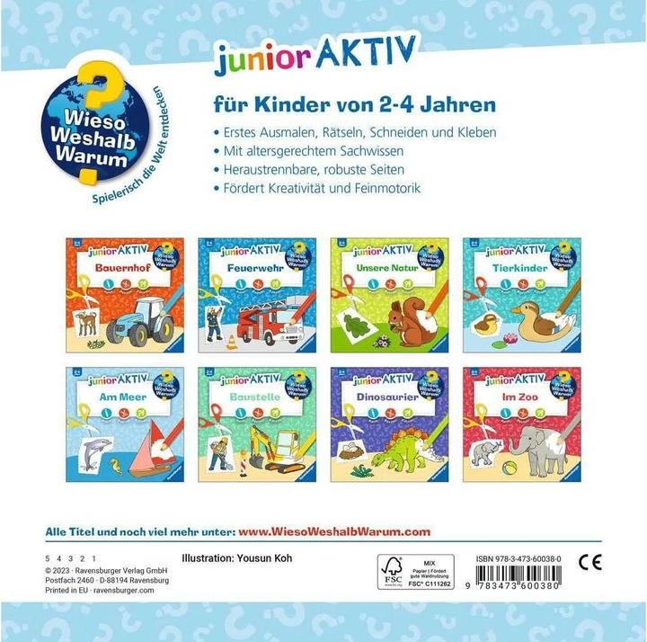Image du produit Ravensburger Wieso? Weshalb? Warum? junior AKTIV: Am Meer (Allemand, Yousun Koh, 2023)