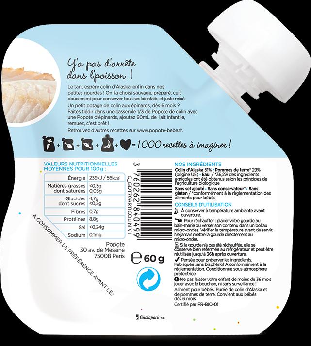 Image du produit Popote Quetschie Seelachs (60 g)