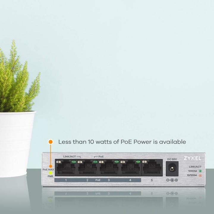 Actual product image Zyxel GS1005HP (5 Ports)