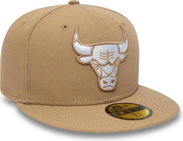 Actual product image New Era 59Fifty Fitted Cap - Chicago Bulls camel beige (7 1/4)