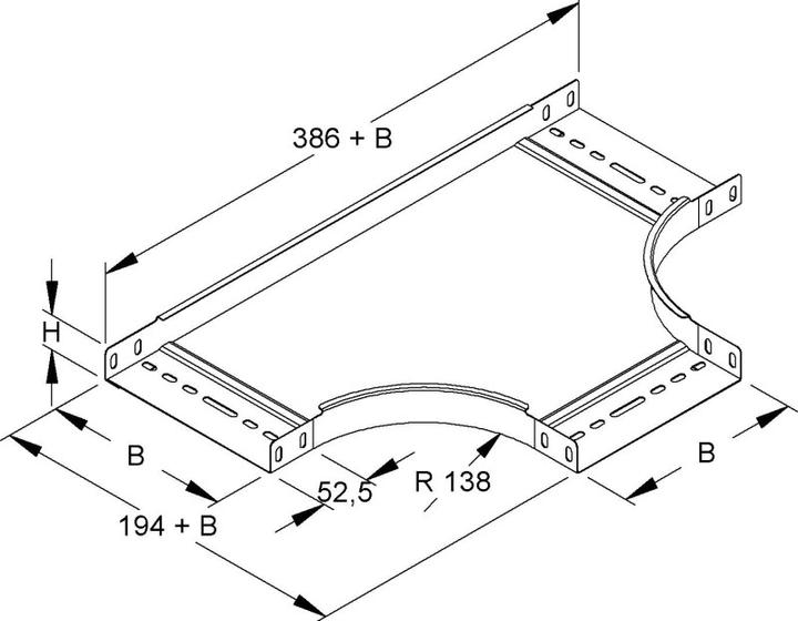 Immagine prodotto Niedax NIE RTS35.400 Pezzo a T 35x402mm con binari laterali ungel.en bandverz. (3.50 cm)