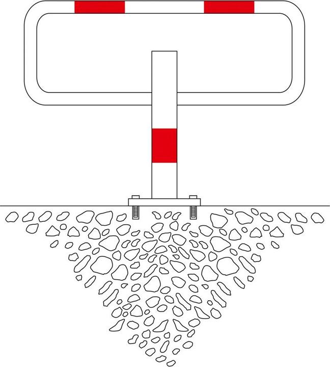 Actual product image Moravia Tilt post SESAM-Privat 50 x 70 mm galvanised with reflective red rings