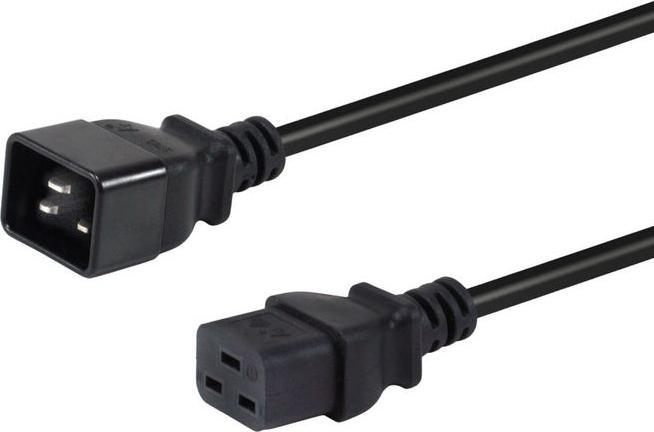 equip Netzkabel Anschl. -> C19 180°gew. sw (1.80 m)