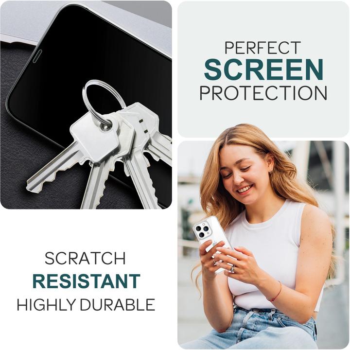 Actual product image Nalia 2x protective glass & 1x template (2 Piece, Apple iPhone 15 Pro)