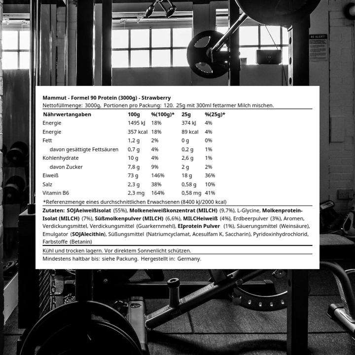 Actual product image Mammut Formel 90 Protein (Strawberry, 1 pcs., 3000 g)