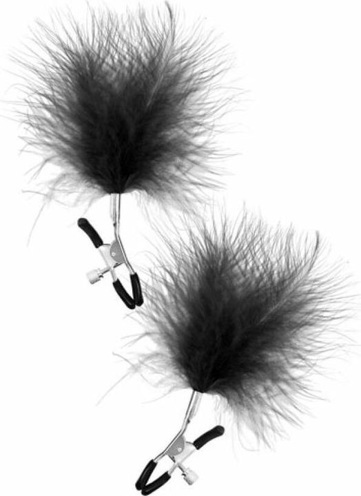 Produktbild Sweet Caress Pinces à seins plumeau noir -