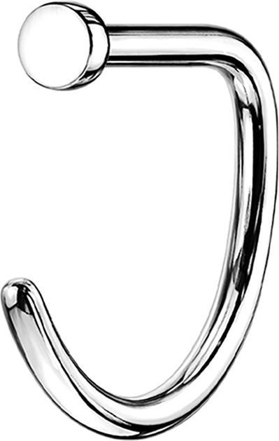 Immagine prodotto Hollywood Body Jewelry Anello da naso aperto in argento a forma di D (senza ottone, Titanio G23)