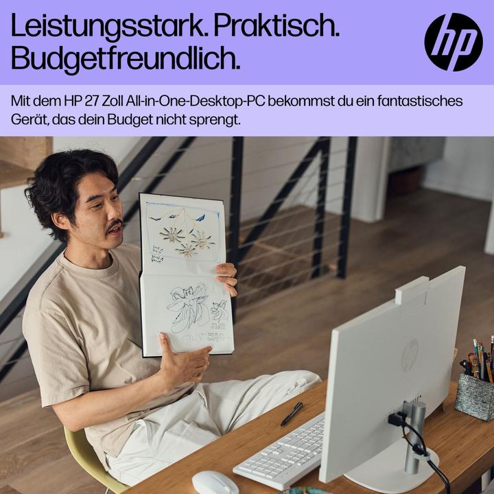 Image du produit HP AIO 27-cr0102ng (Intel Core i5-1335U, 16 Go, 1000 Go, Intel Iris Graphics)