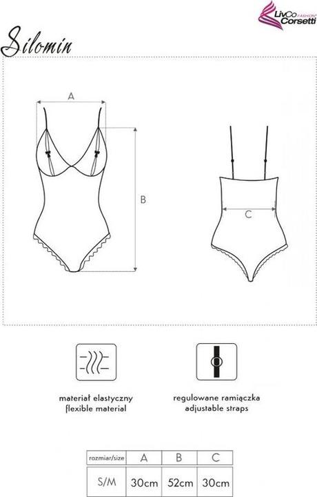 Actual product image LivCo Corsetti Fashion Silomin Lc 1401 Body + Dress Black One Size (M)
