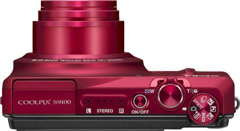 Produktbild Nikon Coolpix S9100, 12MP, 18x Zoom, FullHD-Movies, Rot (1/2,3'')