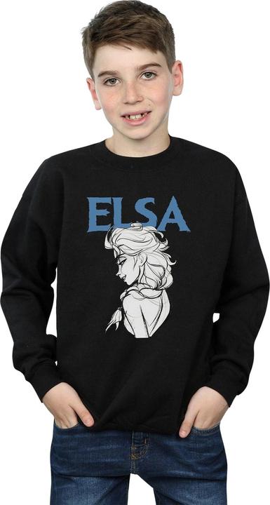Actual product image Disney Boys Frozen Elsa Profile Sketch Sweatshirt (116)