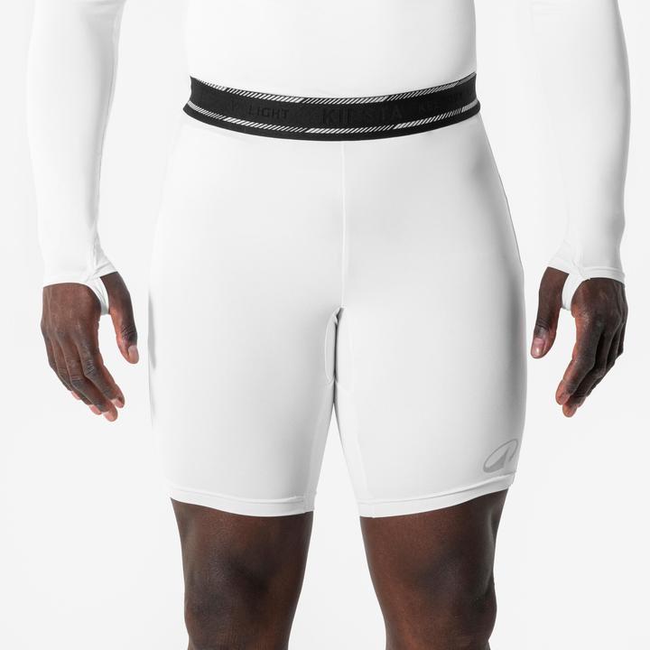 Kipsta Damen/Herren Fussball Funktionsshorts - Keepdry Light weiss (M)