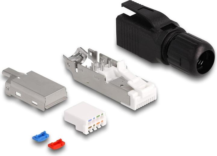 Image du produit Delock Connecteur RJ45 Cat.6A 1 pièce, noir (Câble réseau Connecteur)