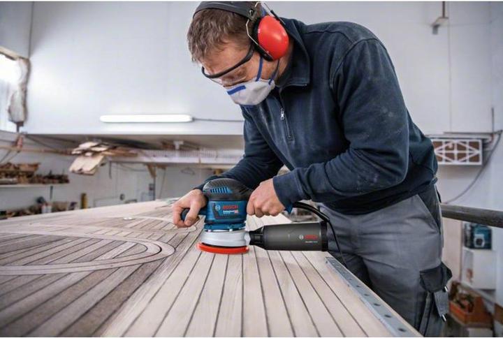 Image du produit Bosch Professional Ponceuse excentrique GEX 40-150 avec 1 feuille abrasive M480 et L-BOXX (Ponceuse excentrique, 400 W)