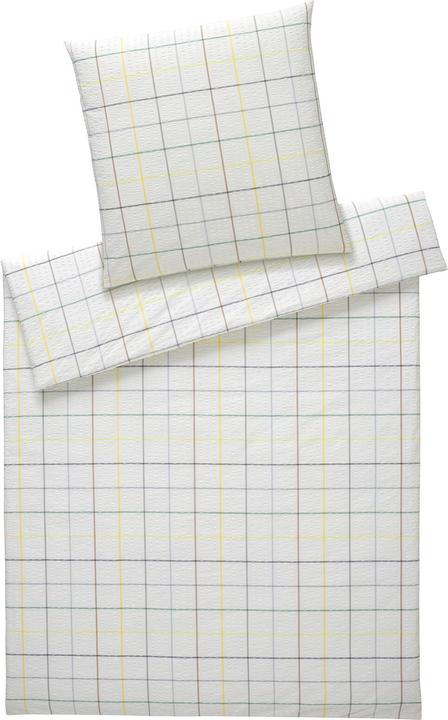 Produktbild Elegante Web-Seersucker Bettwäsche Trondheim multi gelb (Bettwäsche Set, 160x210 cm + 65x100 cm)