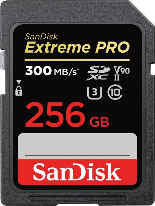 Actual product image SanDisk Extreme PRO UHS-II V90 (256 GB, SDXC, U3, UHS-II)