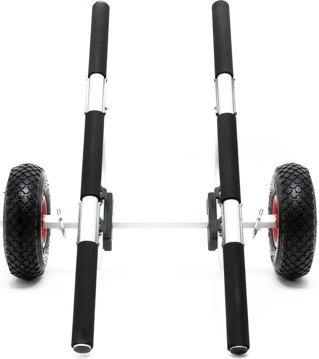 Immagine prodotto Wiltec Carrello da trasporto in alluminio per kayak e canoe max. 90kg con ⌀ Pneumatici da 26cm e larghezza