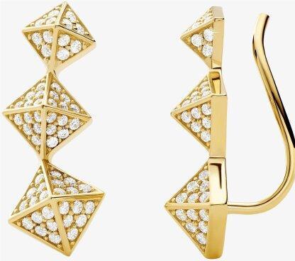 Immagine prodotto Michael Kors Mercer Pyramid Pavé Crawler (99% argento sterling, 1% di pietra)