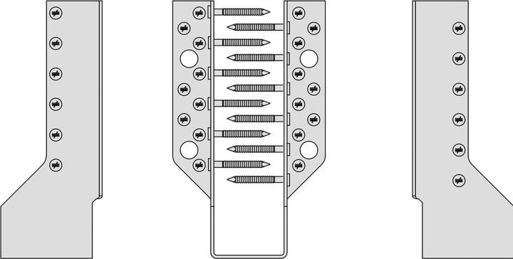 Actual product image Simpson Sst SIMPSON beam shoe BSNN 100x100 hot-dip galvanised external with rating (Joist hanger, 1 pcs.)
