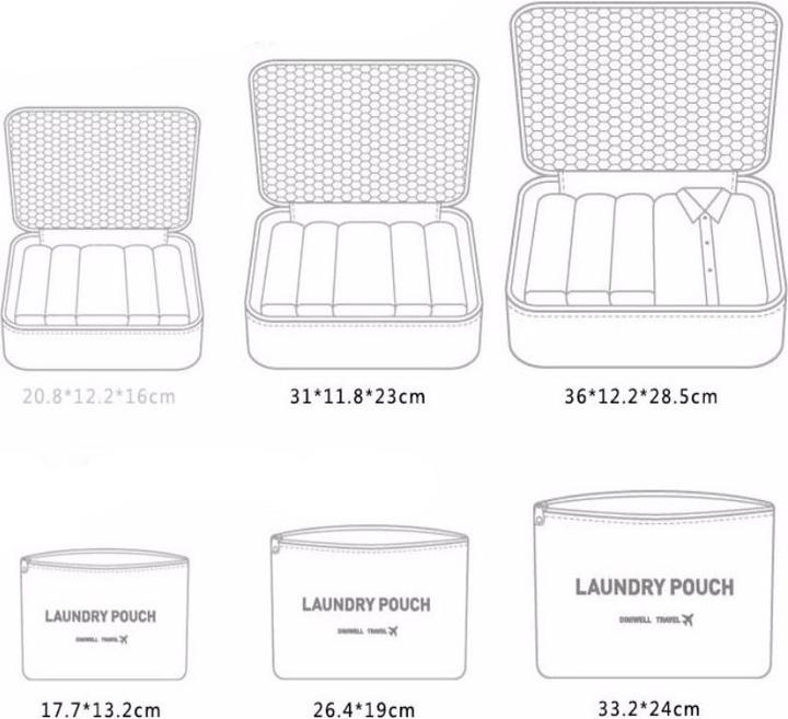 Produktbild Noya Kofferorganizer Kompressions Kleidertaschen Set
