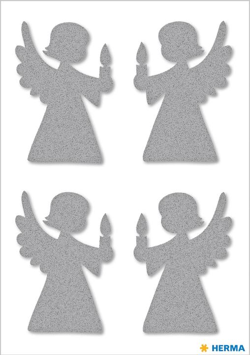 Actual product image HERMA Christmas sticker angel 1 sheet, 4 stickers