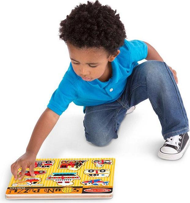 Actual product image Melissa & Doug Sonore Bois Vehicules (8 pieces)