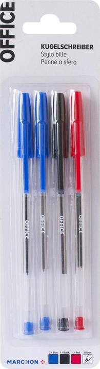 Immagine prodotto Office Penna a sfera (Blu, Rosso, Nero, 4 x)