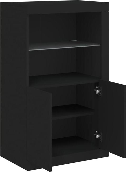 Actual product image VidaXL Side cabinet with LED lights black (60.5 x 37 x 100 cm)