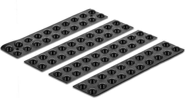 Actual product image Delock Rubber feet 6 x 2mm round, self-adhesive, 80 pieces, black (Plastic sliders, 80 Piece)
