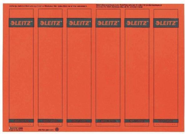 Leitz Etiquette de dos de dossier, 39 x 192 mm, courte, étroite, rouge convient pour standard et