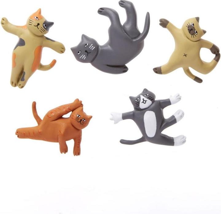 Image du produit Kikkerland Aimants de yoga pour chats (5 x)