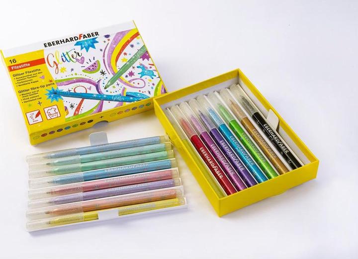 Actual product image EberhardFaber Fibre pen Glitter (Multicoloured, 16 x)