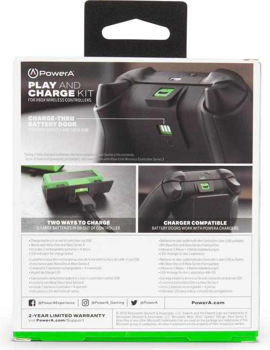 Produktbild PowerA Play & Charge Kit Spiele-Controllerbatterie (Xbox Series X, Xbox Series S)