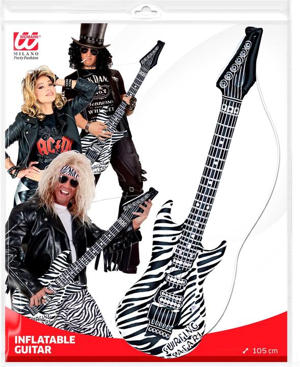Produktbild Widmann Aufblasbare Gitarre In Zebramuster 105 cm (One Size)