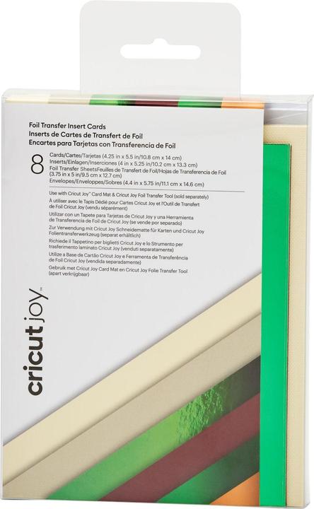 Immagine prodotto Cricut Carta bianca Joy 10,8 x 14 cm Trasferimento, Crema/Khaki, 8 pezzi (8 pz.)