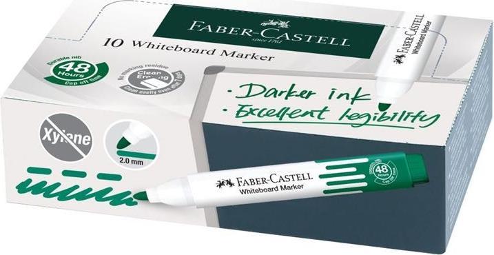 Produktbild Faber-Castell Faber Castell 10er-Pack Tafelschreiber (Grün, 2 mm, 1 x)