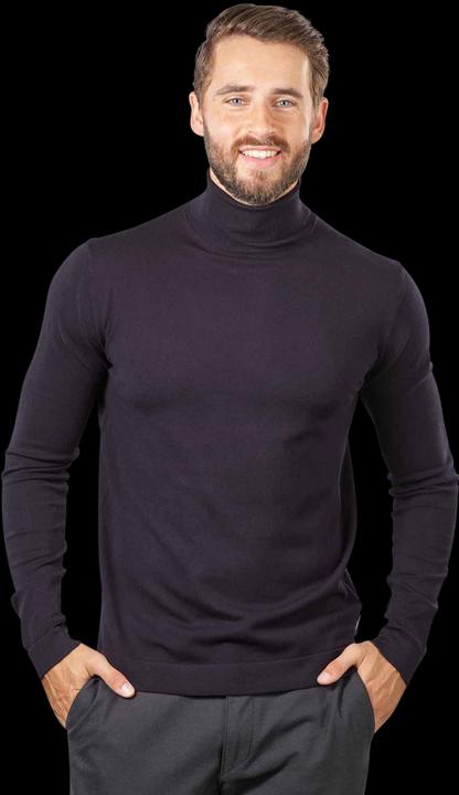 Actual product image Cinque Fine Knit Cinick Pullover Turtle Neck Navy (L)