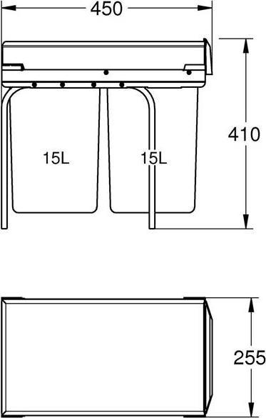 Produktbild Grohe Mlltrenner Blue 30 cm 2x 15L (30 l)