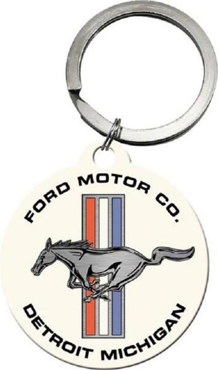 Nostalgic-Art Merchandising Schlüsselanhänger Ford Mustang Ø 4 cm, Mehrfarbig