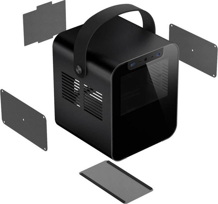 Actual product image Jonsplus BO 100 black housing (Mini-ITX, Mini-DTX)